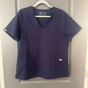 NWOT Figs Technical Collection Navy Blue Scrub Top